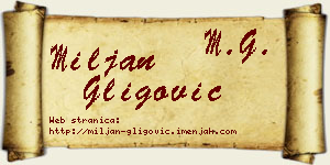 Miljan Gligović vizit kartica